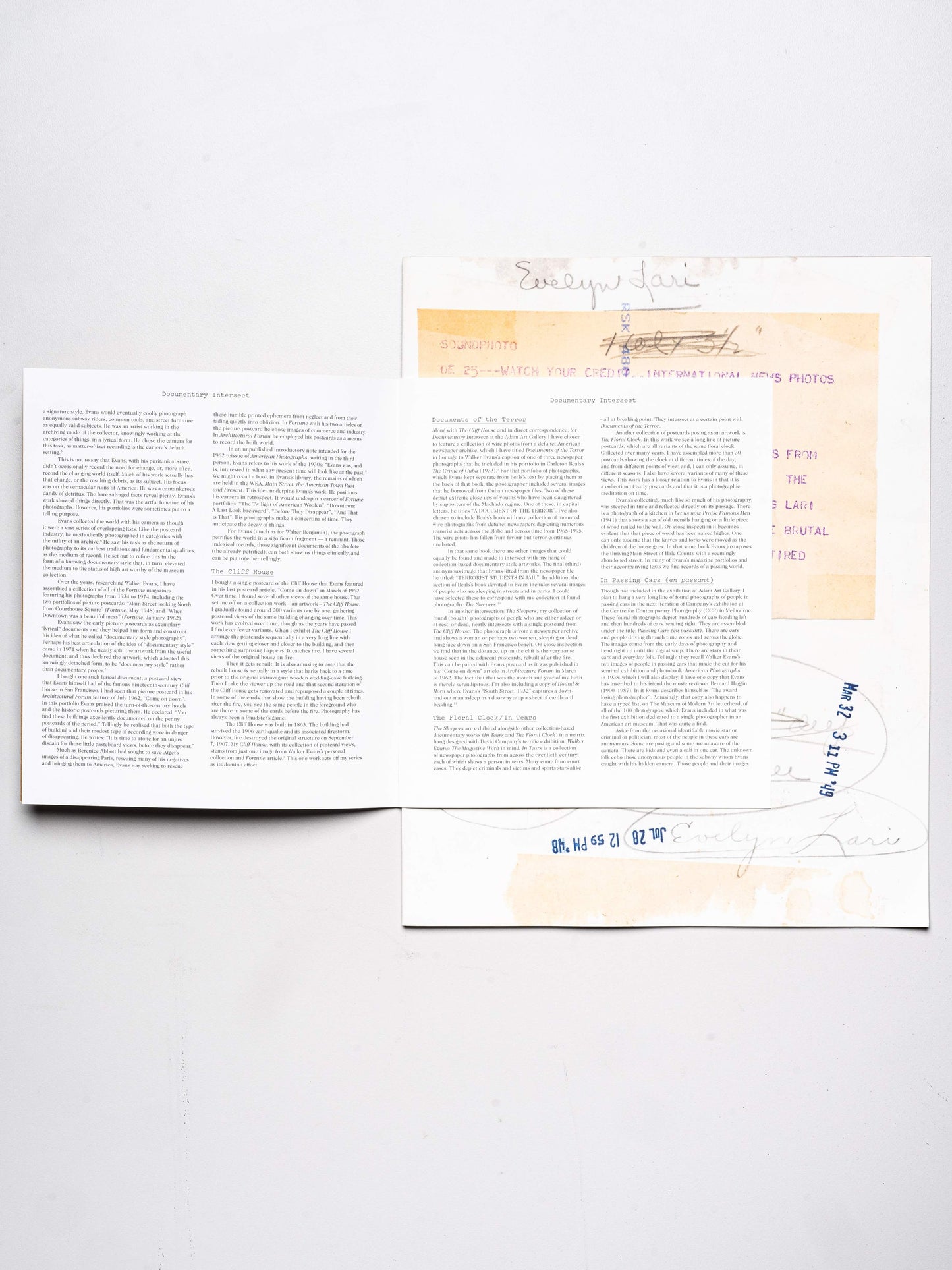 Patrick Pound: Documentary Intersect | 2016