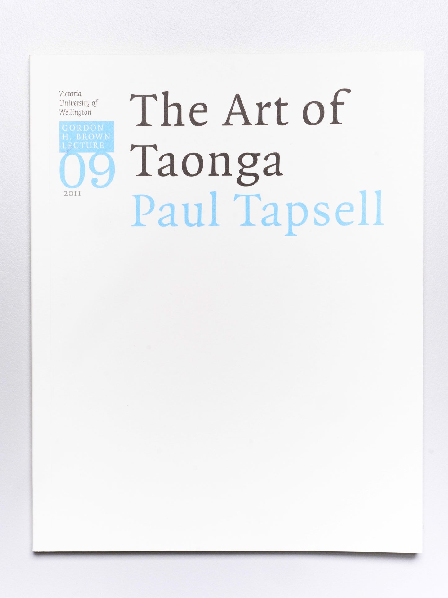 Gordon H. Brown Lecture 9: Paul Tapsell, 'The Art of Taonga' | 2011