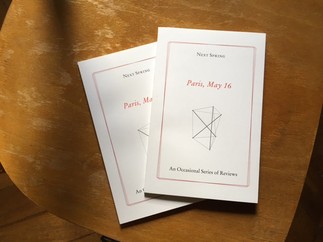 Next Spring: Paris, May 2016