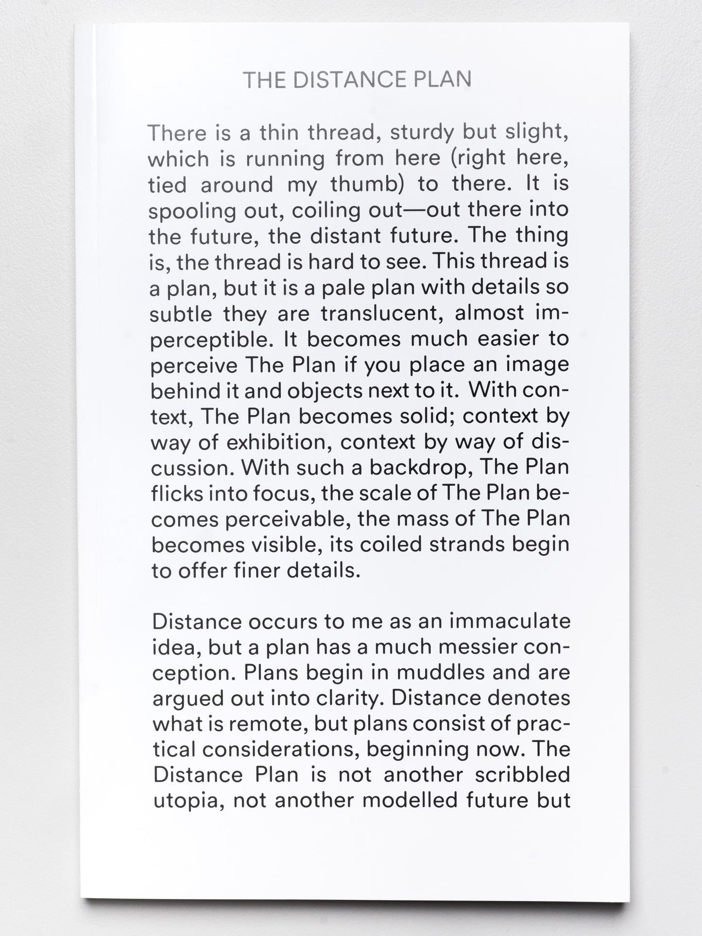 The Distance Plan | 2013