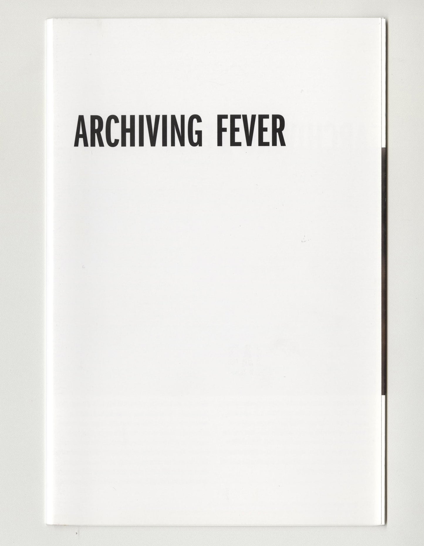 Archiving Fever | 2006