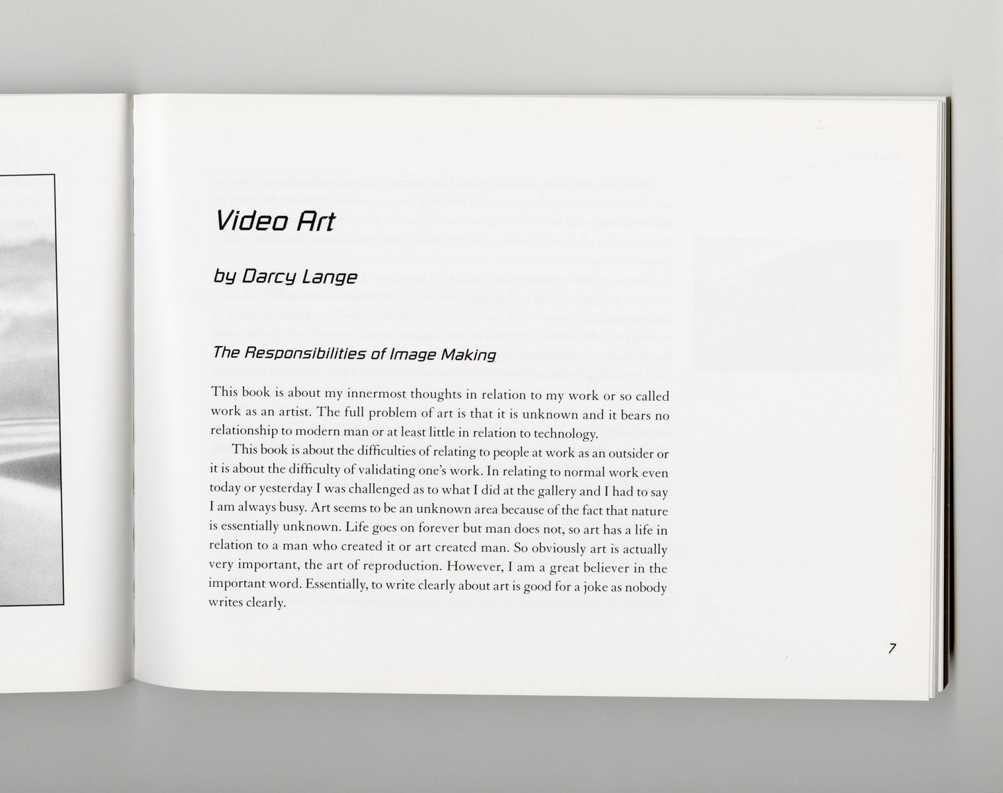 Video Art: Darcy Lange | 2001